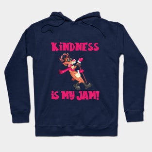 Kindness is My Jam with Christmas Reindeer Singing Hoodie